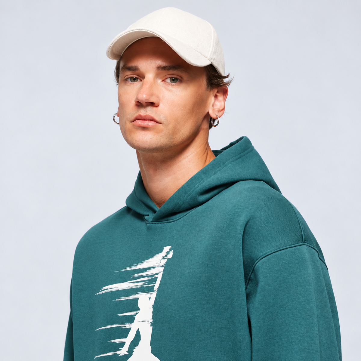 JORDAN Teal Graphic Pullover Hoodie
