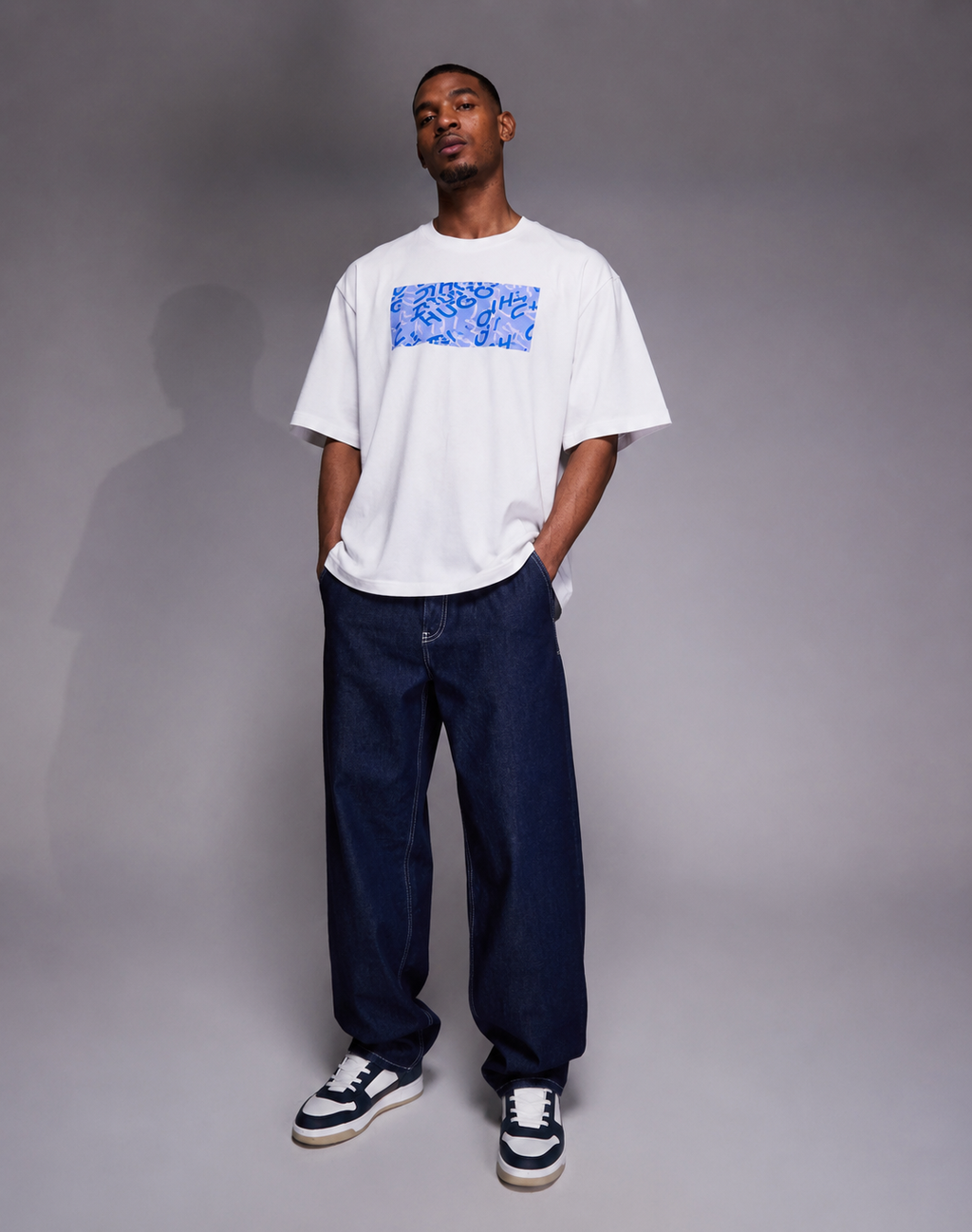 BOSS Monogram Graphic Oversized T-Shirt – White