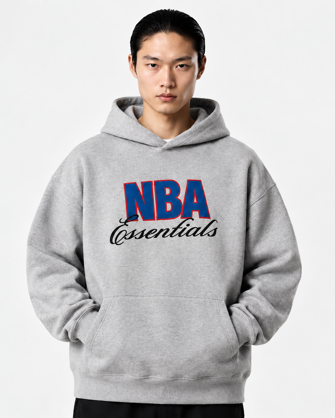 NBA Essentials Grey Oversized Hoodie