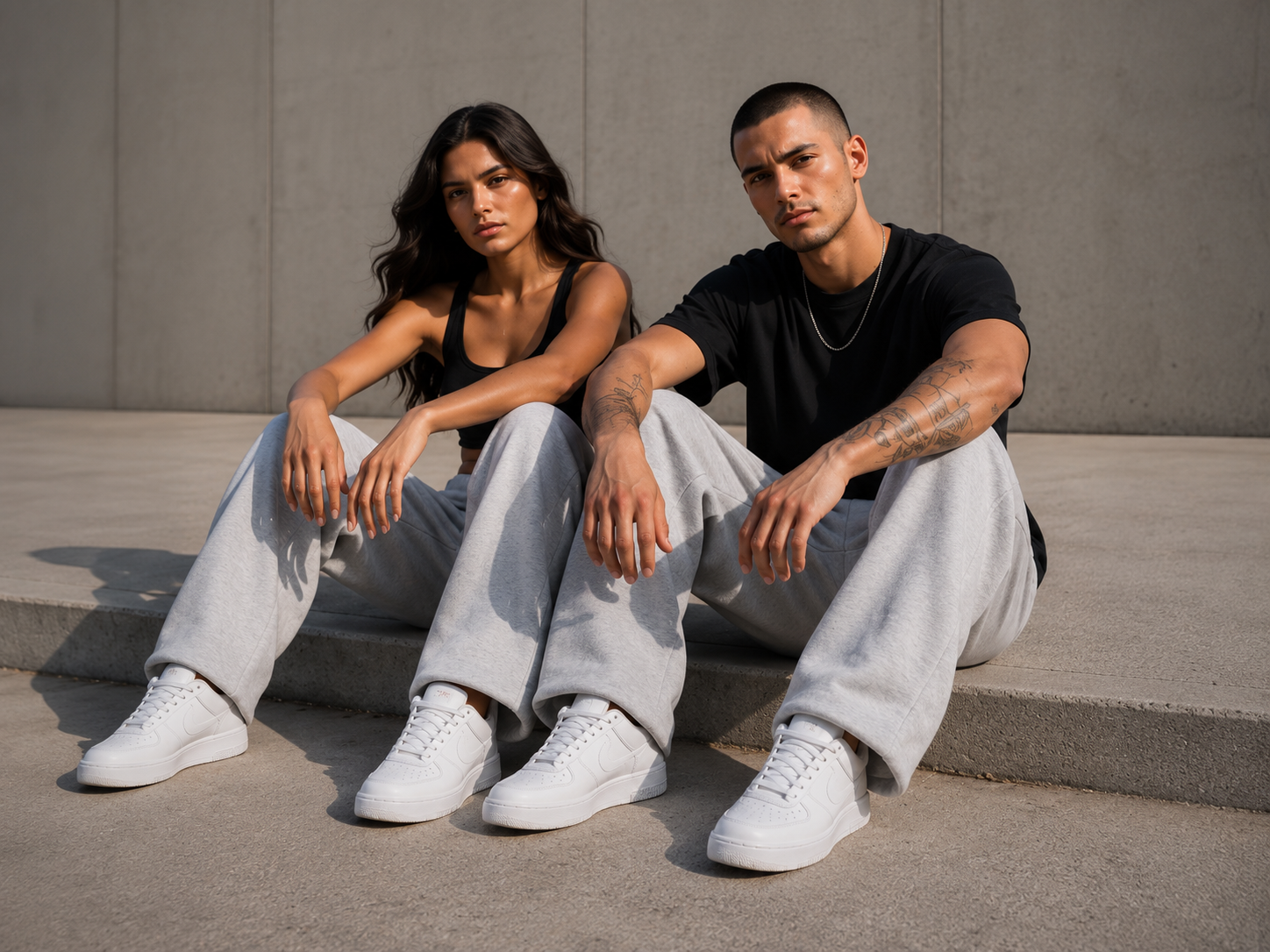 AMICI Premium Sweatpants – Heather Grey