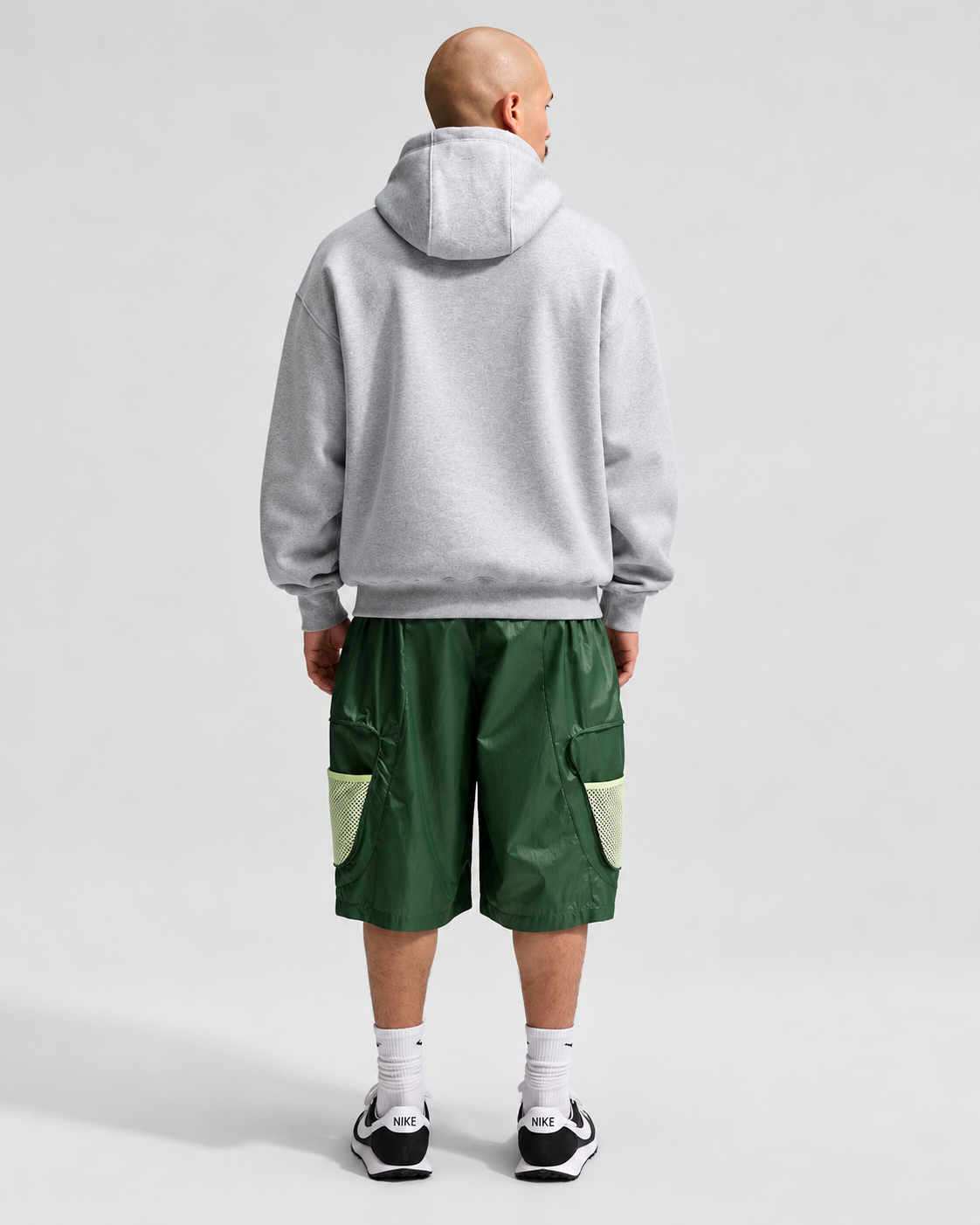 Nike Grey & Green Swoosh Graphic Hoodie – Sportswear Collection