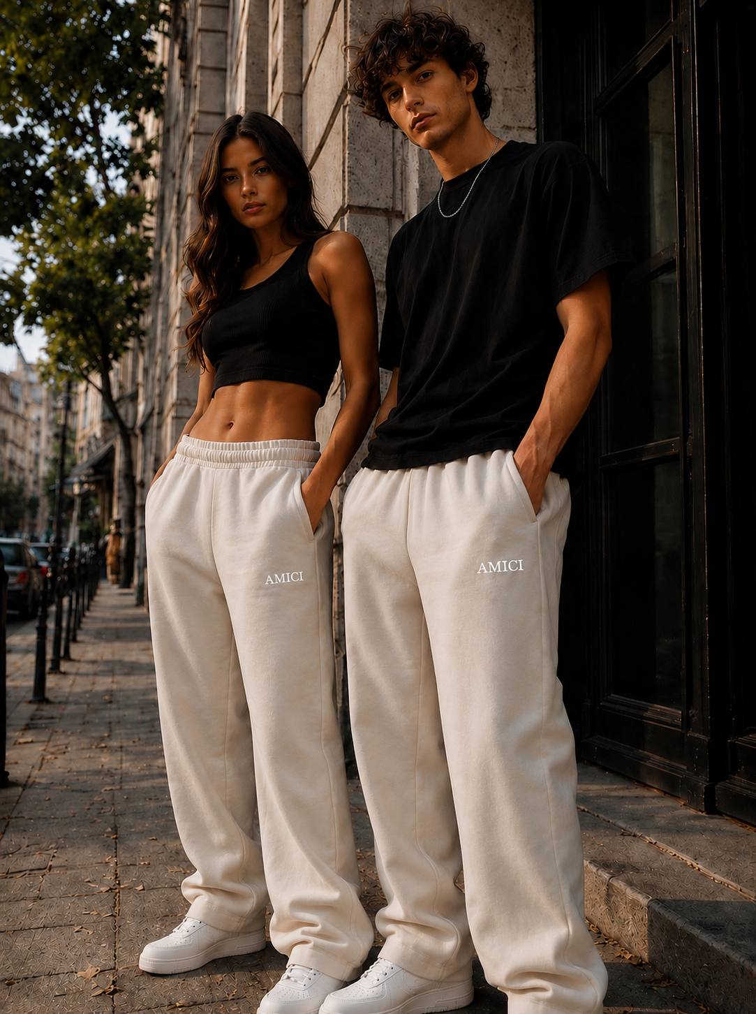 AMICI Premium Sweatpants – Cream