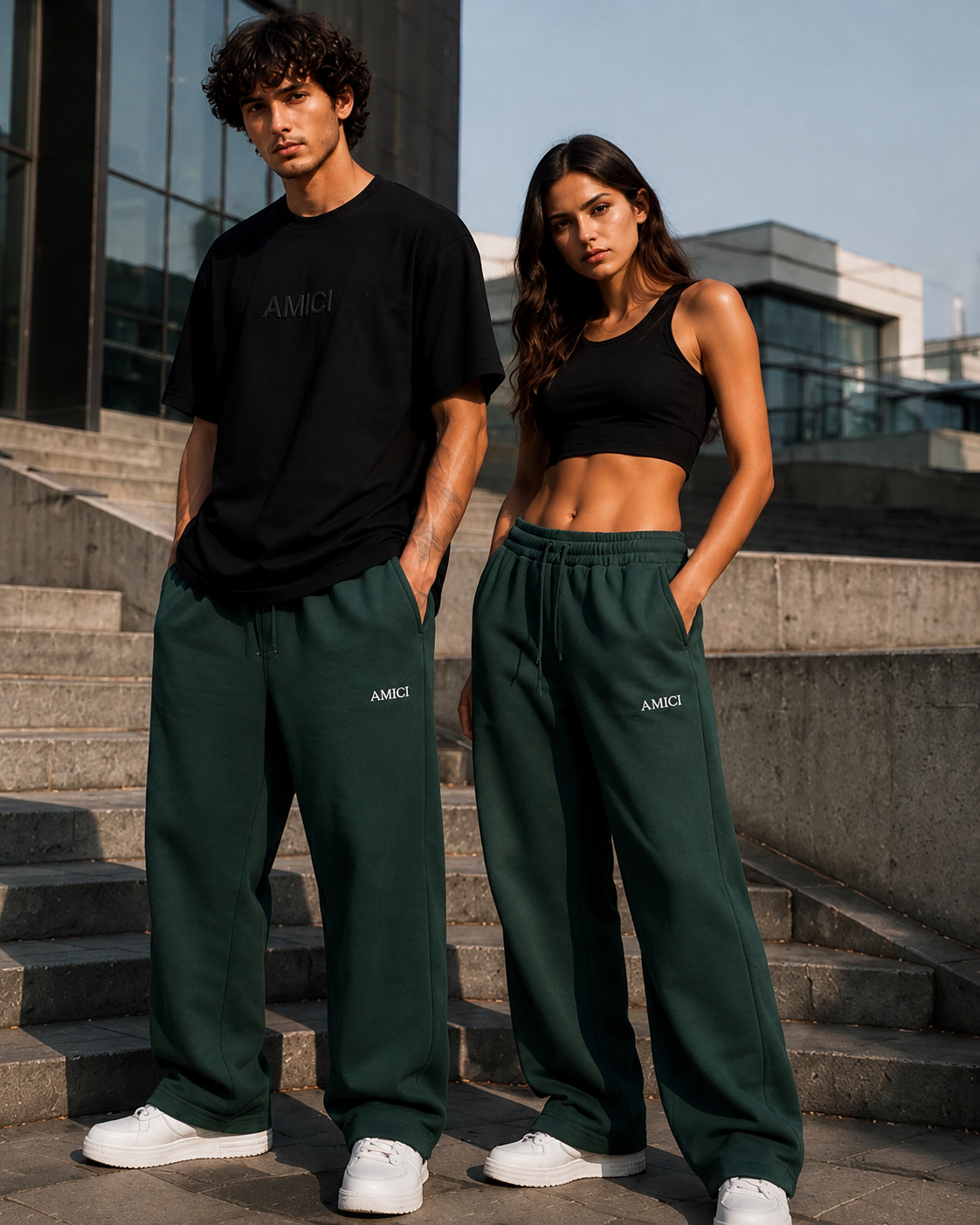 AMICI Premium Sweatpants – Forest Green