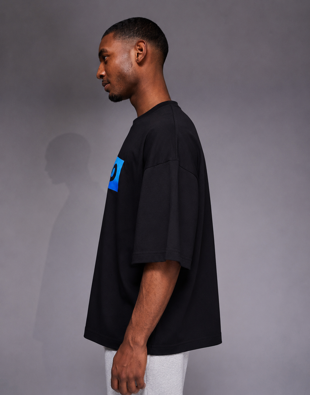 HUGO Blue Box Logo Oversized T-Shirt – Black