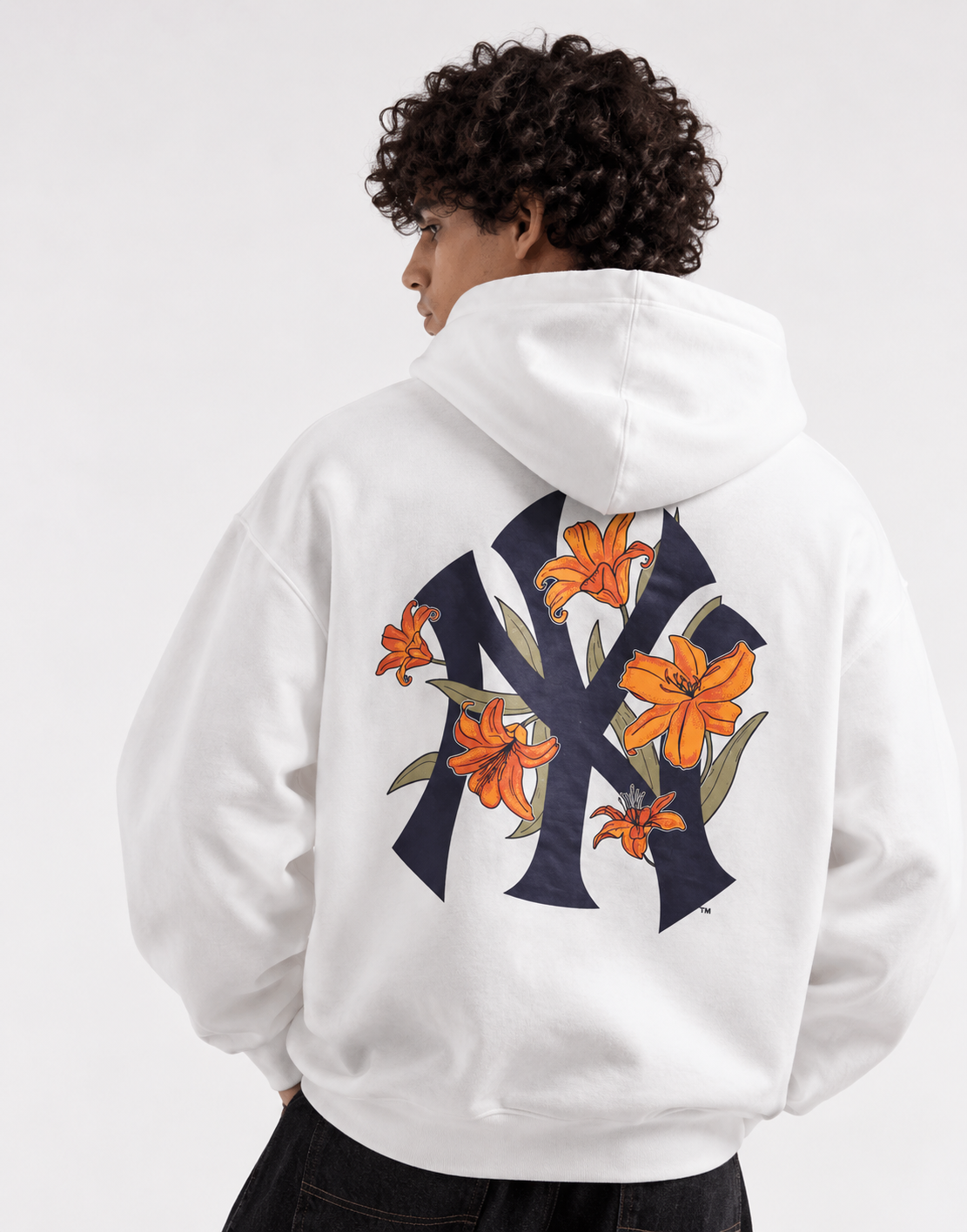 New Era White NY Yankees Floral Graphic Hoodie