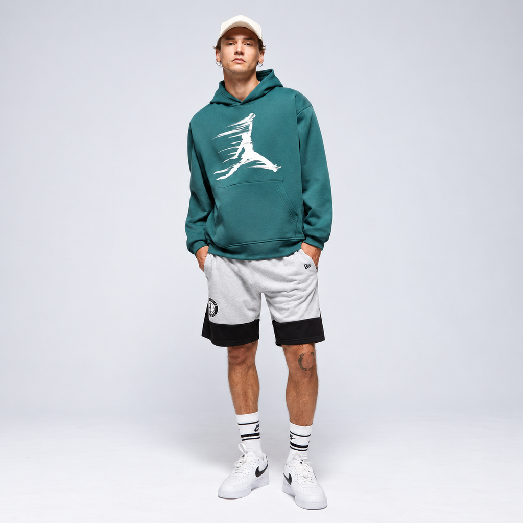 JORDAN Teal Graphic Pullover Hoodie
