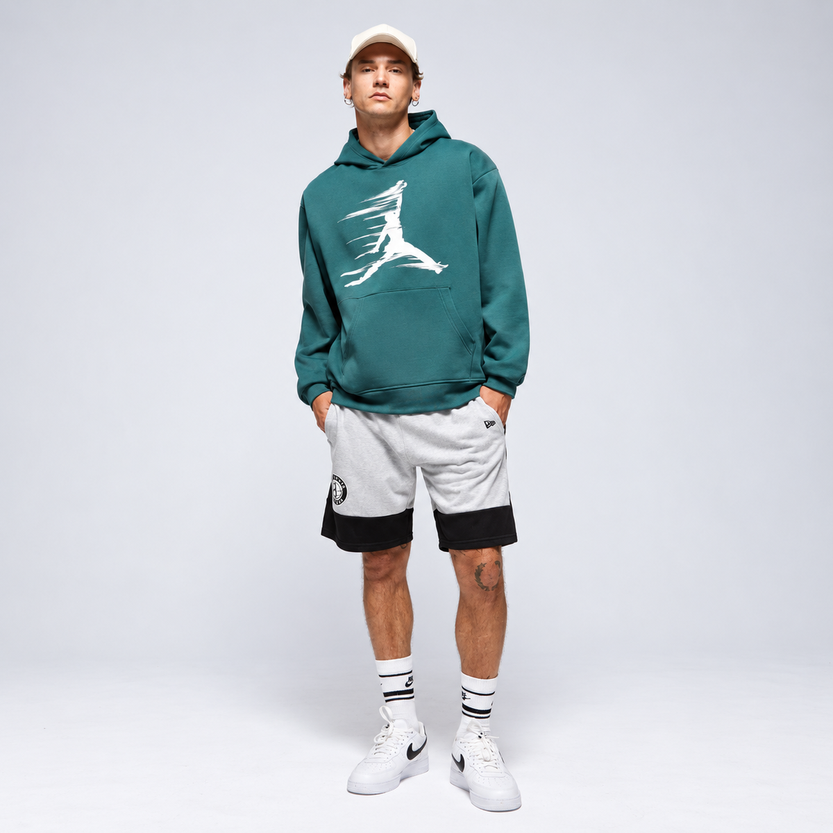 JORDAN Teal Graphic Pullover Hoodie