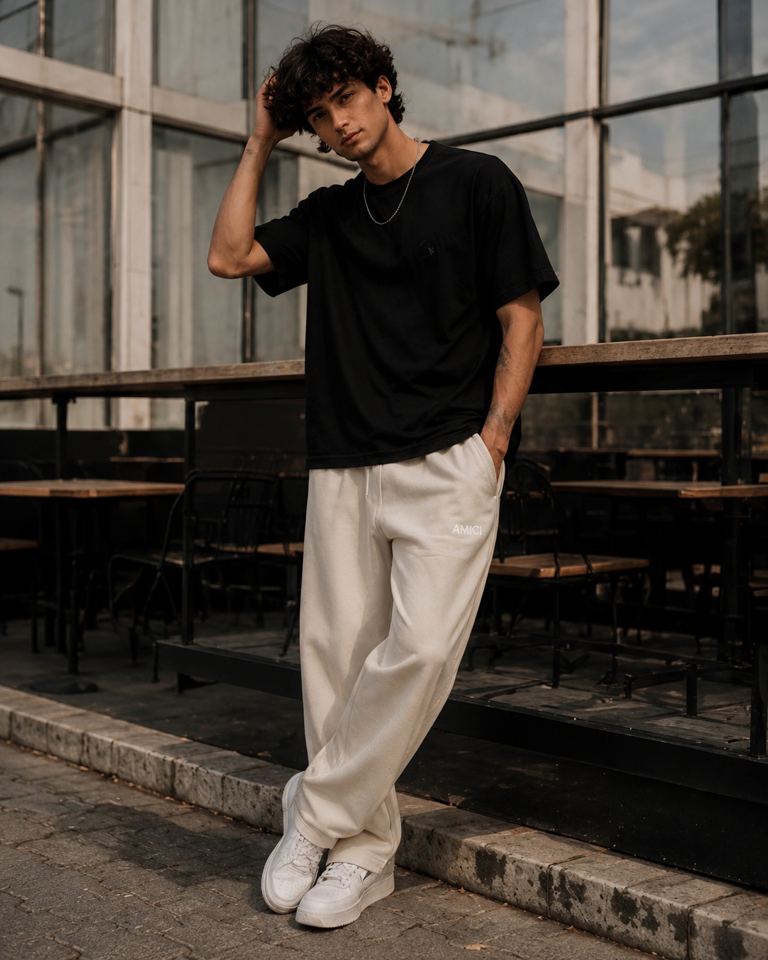 AMICI Premium Sweatpants – Cream