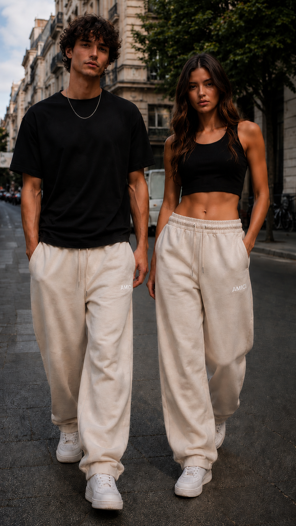 AMICI Premium Sweatpants – Cream