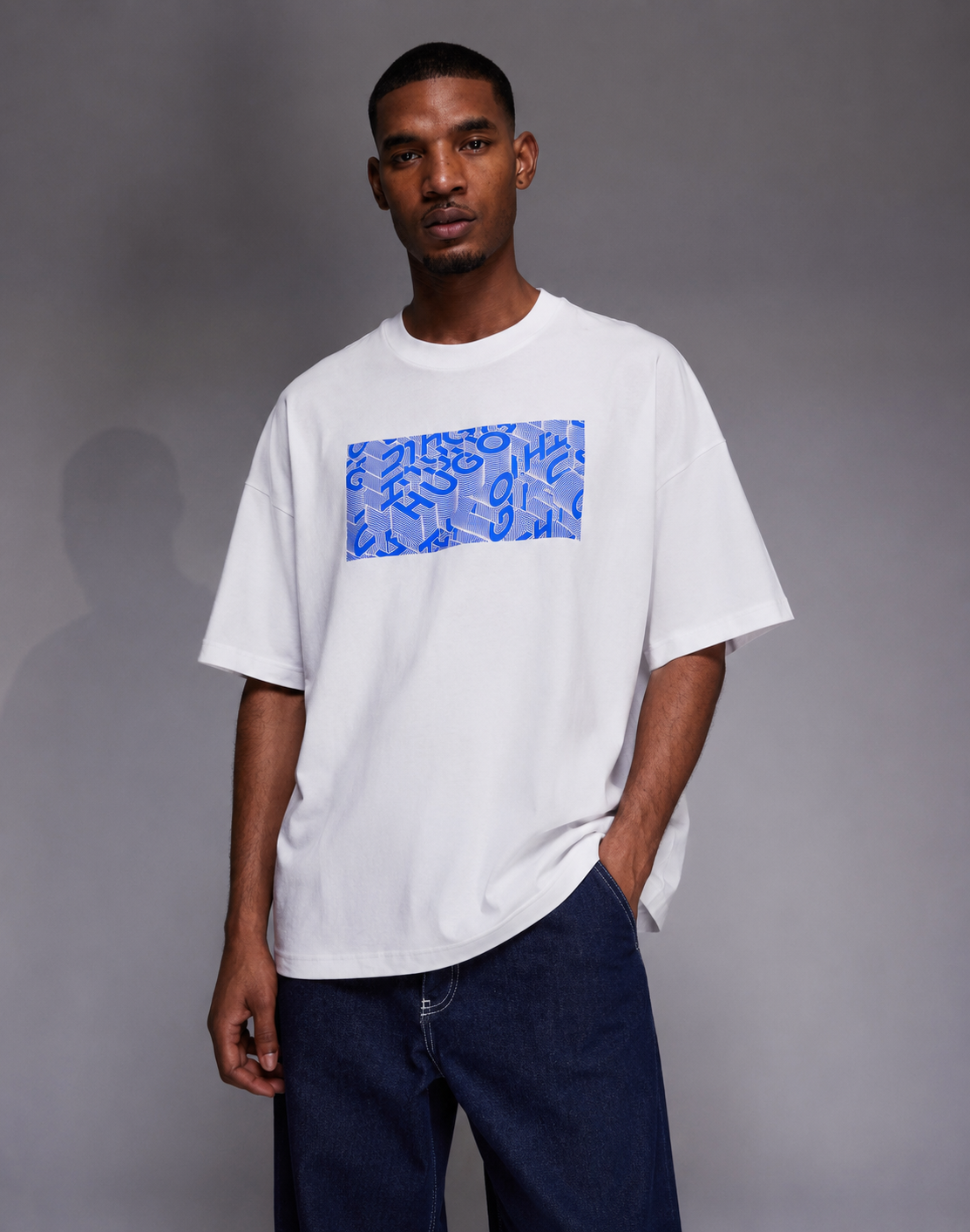 BOSS Monogram Graphic Oversized T-Shirt – White