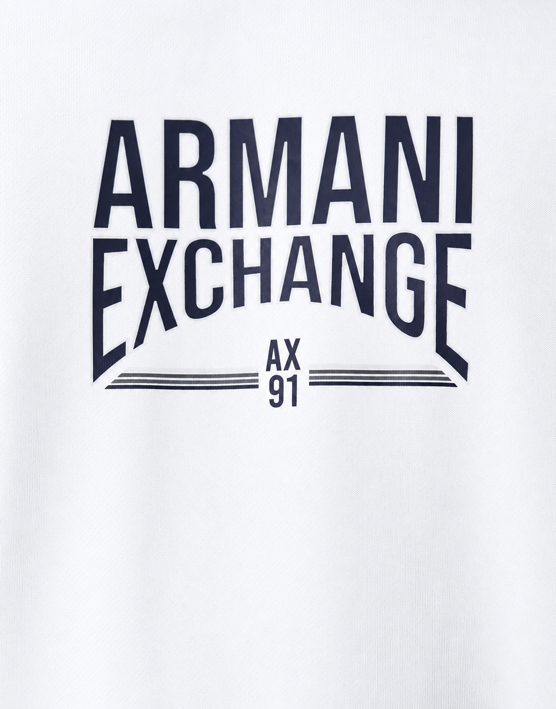 Armani Exchange Ivory Logo Crewneck Sweatshirt
