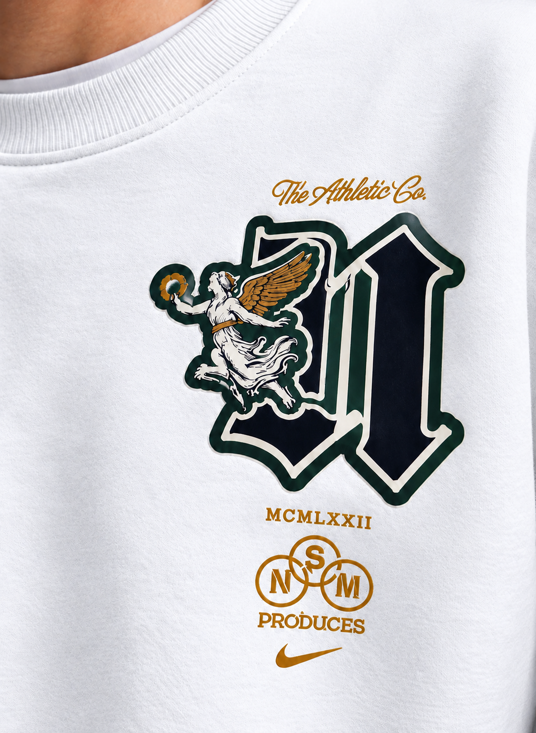 Nike White Heritage Graphic Crewneck – Limited Edition