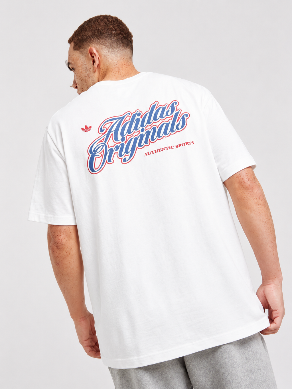 Adidas Originals Retro Script Oversized White Tee