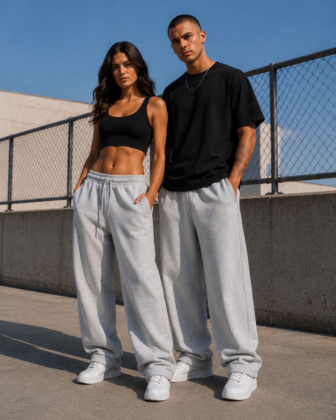 AMICI Premium Sweatpants – Heather Grey