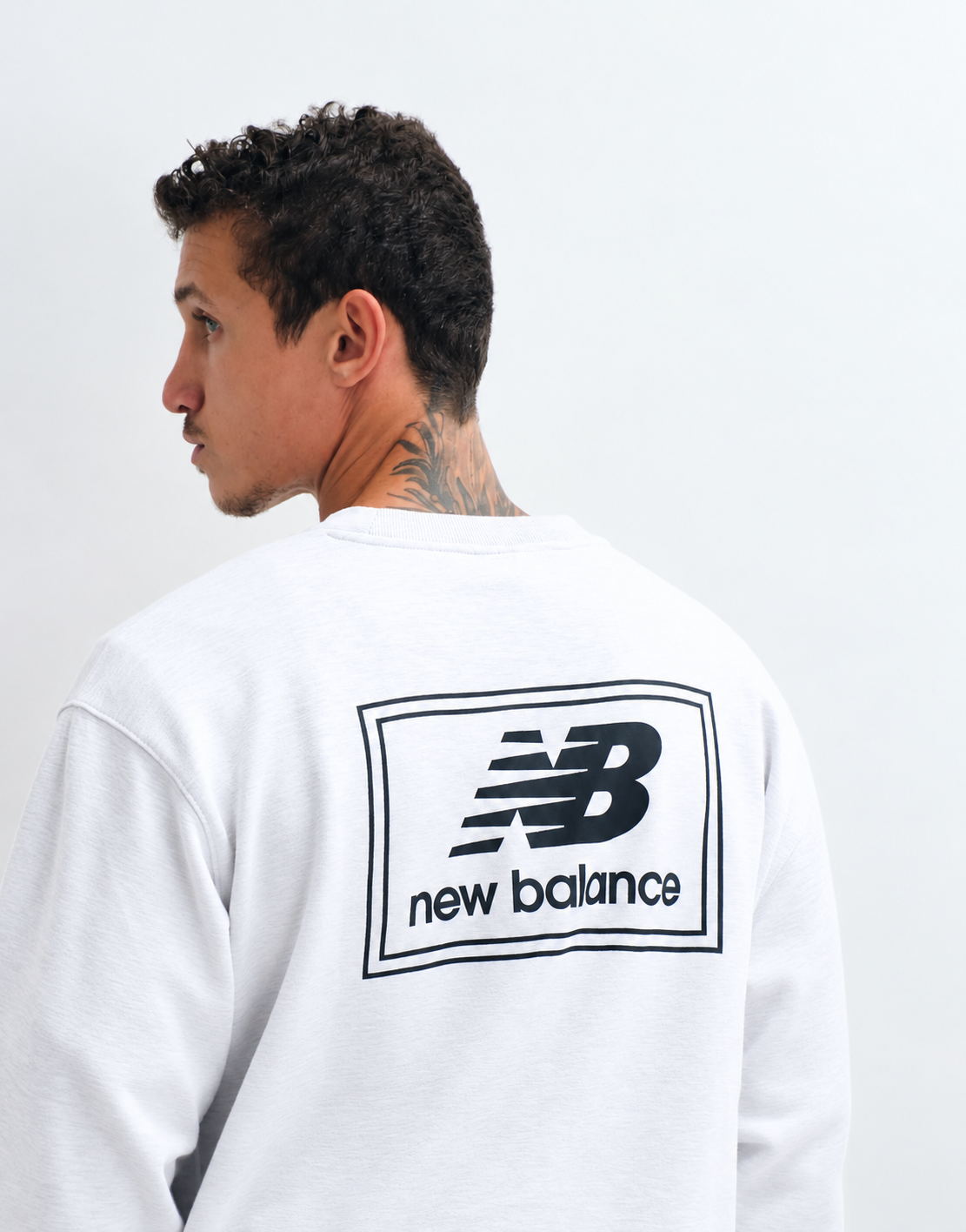 New Balance White Graphic Sweatshirt