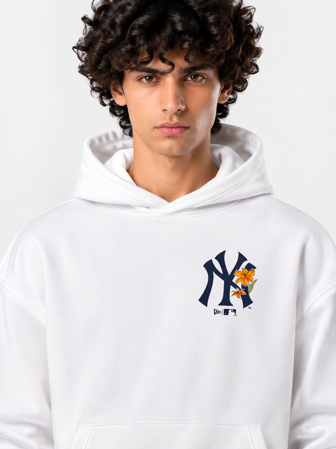 New Era White NY Yankees Floral Graphic Hoodie