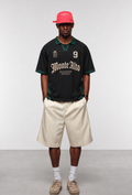 Monte Alto Black & Forest Green Oversized Polo Jersey