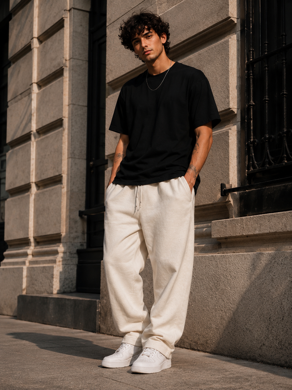 AMICI Premium Sweatpants – Cream