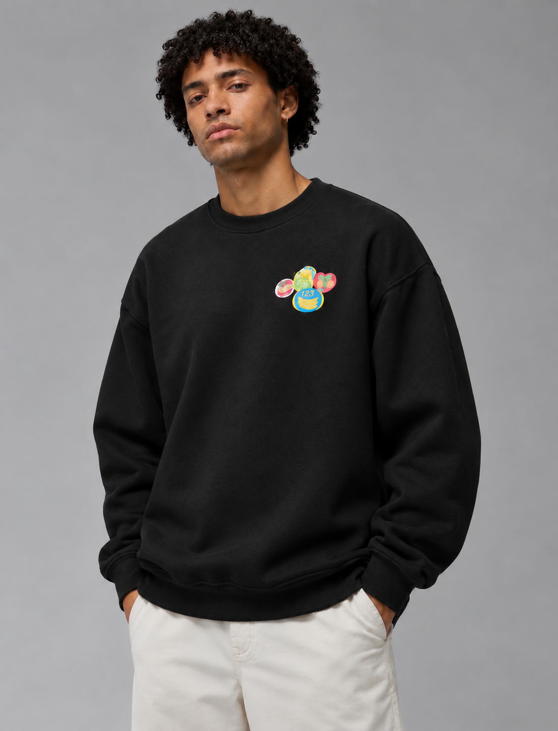 Nike Jordan Black Graphic Crewneck Sweatshirt – Oversized Fit
