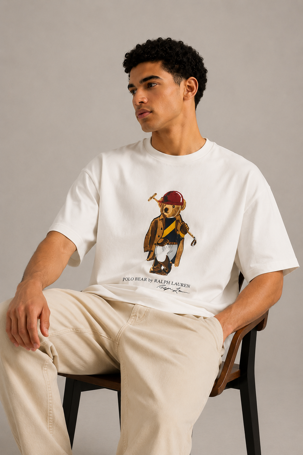 Polo Bear Heritage Oversized Tee – Off White
