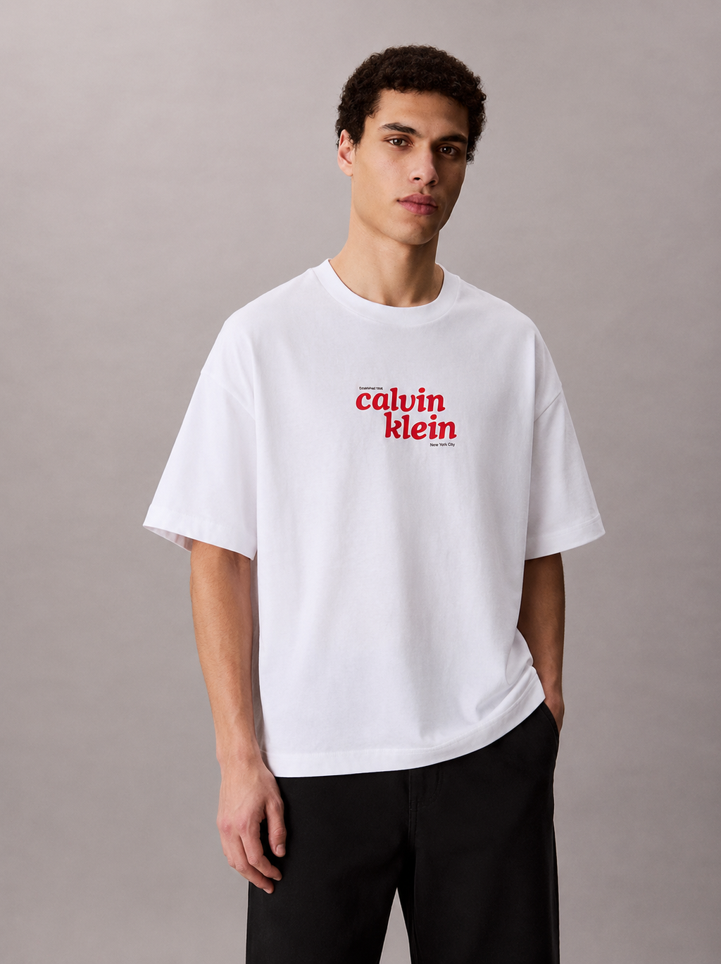 Calvin Klein Minimal Logo Oversized Tee – White