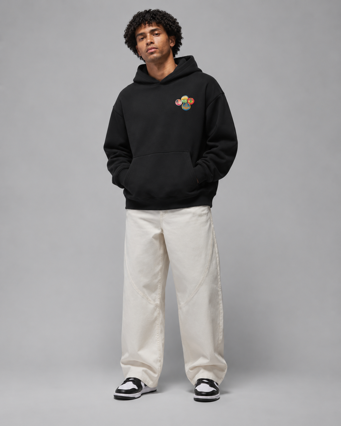 Nike Jordan Black Graphic Hoodie – Oversized Fit