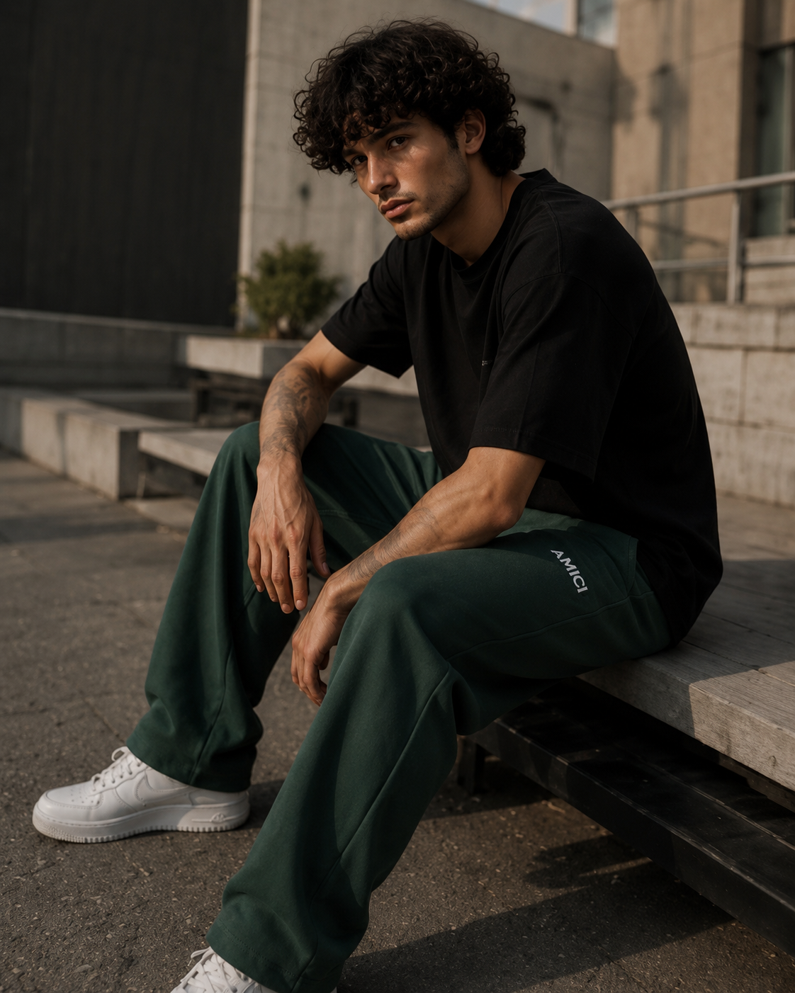 AMICI Premium Sweatpants – Forest Green