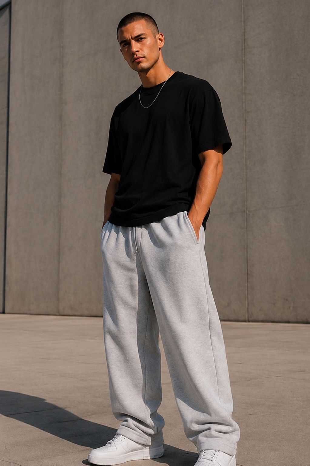 AMICI Premium Sweatpants – Heather Grey