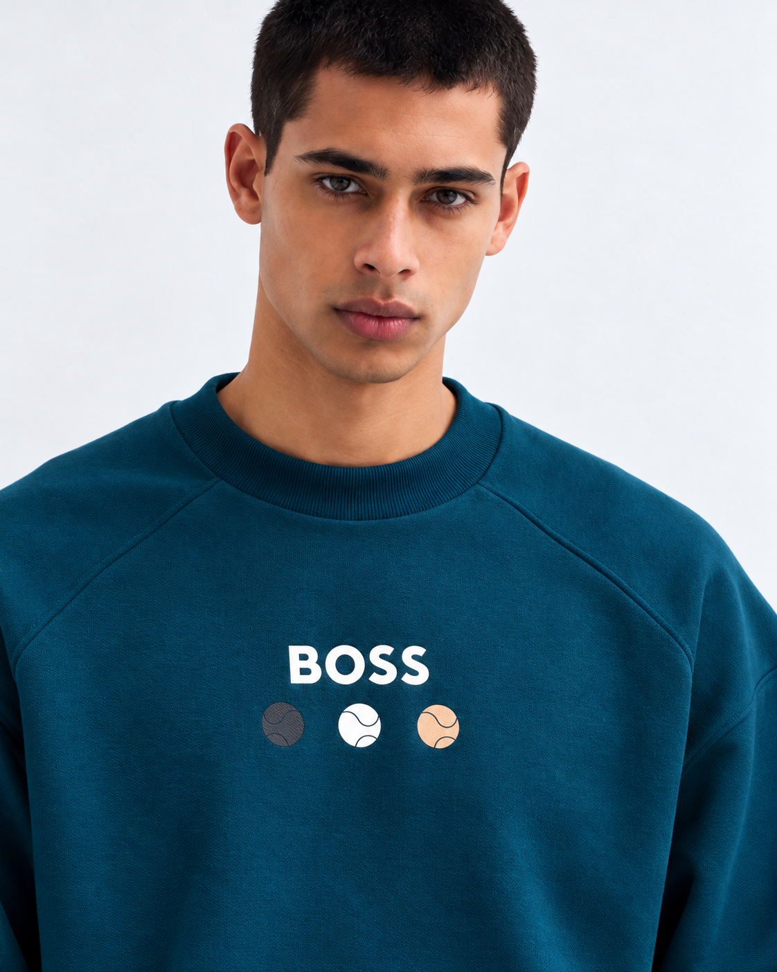 BOSS Teal Blue Logo Sweatshirt