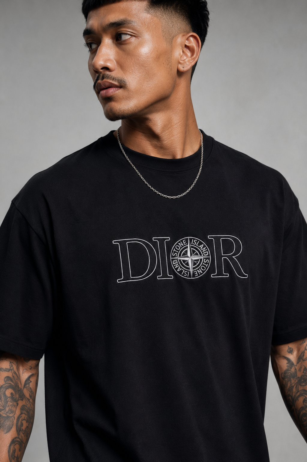 Dior Compass Outline Tee – Black