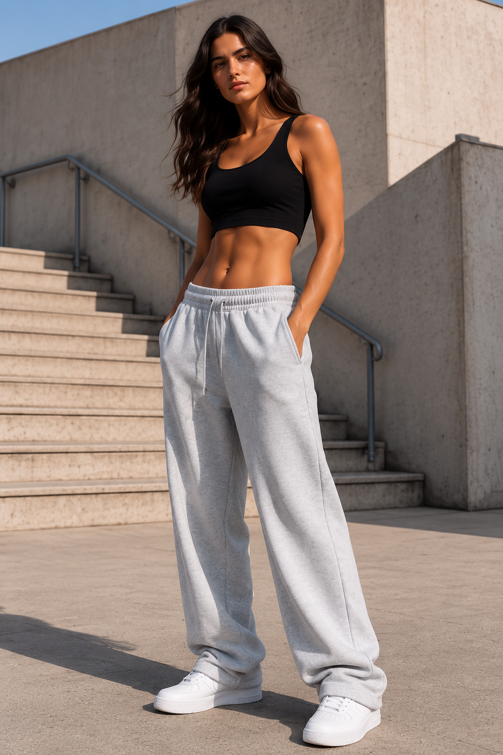 AMICI Premium Sweatpants – Heather Grey