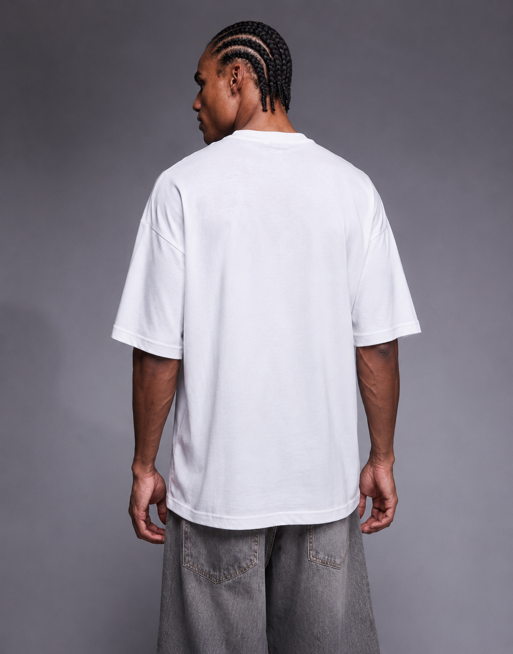 EA7 Signature Outline Oversized T-Shirt – White