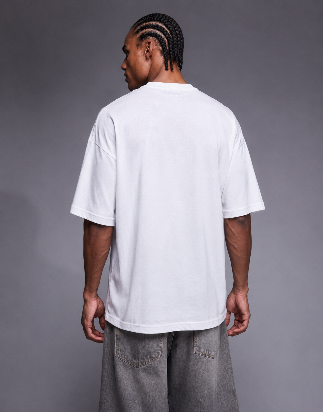 EA7 Signature Outline Oversized T-Shirt – White