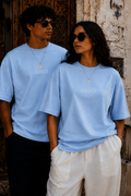 AMICI Baby Blue Oversized Tee – Coastal Summer Edition