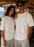 AMICI Off White Oversized Tee – Mediterranean Essentials Collection