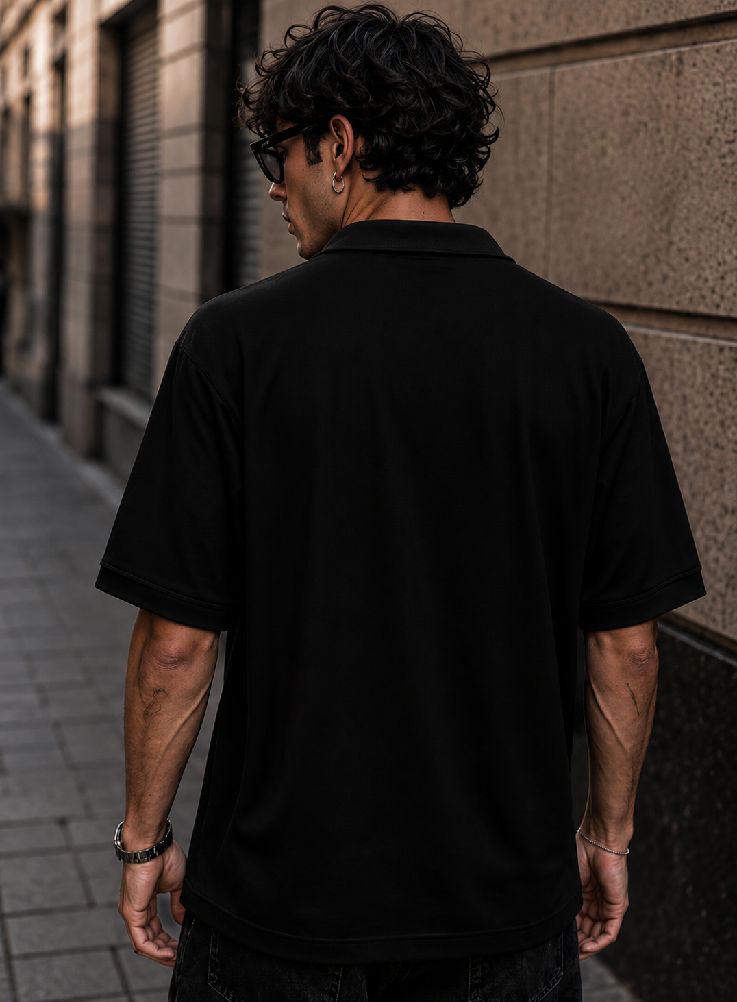 Monte Alto Black & Forest Green Oversized Polo Jersey