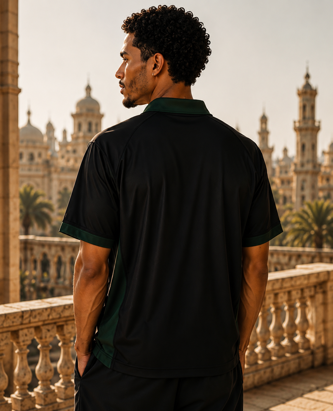 AMICI FC — Palestine Jersey– Black & Emerald Green