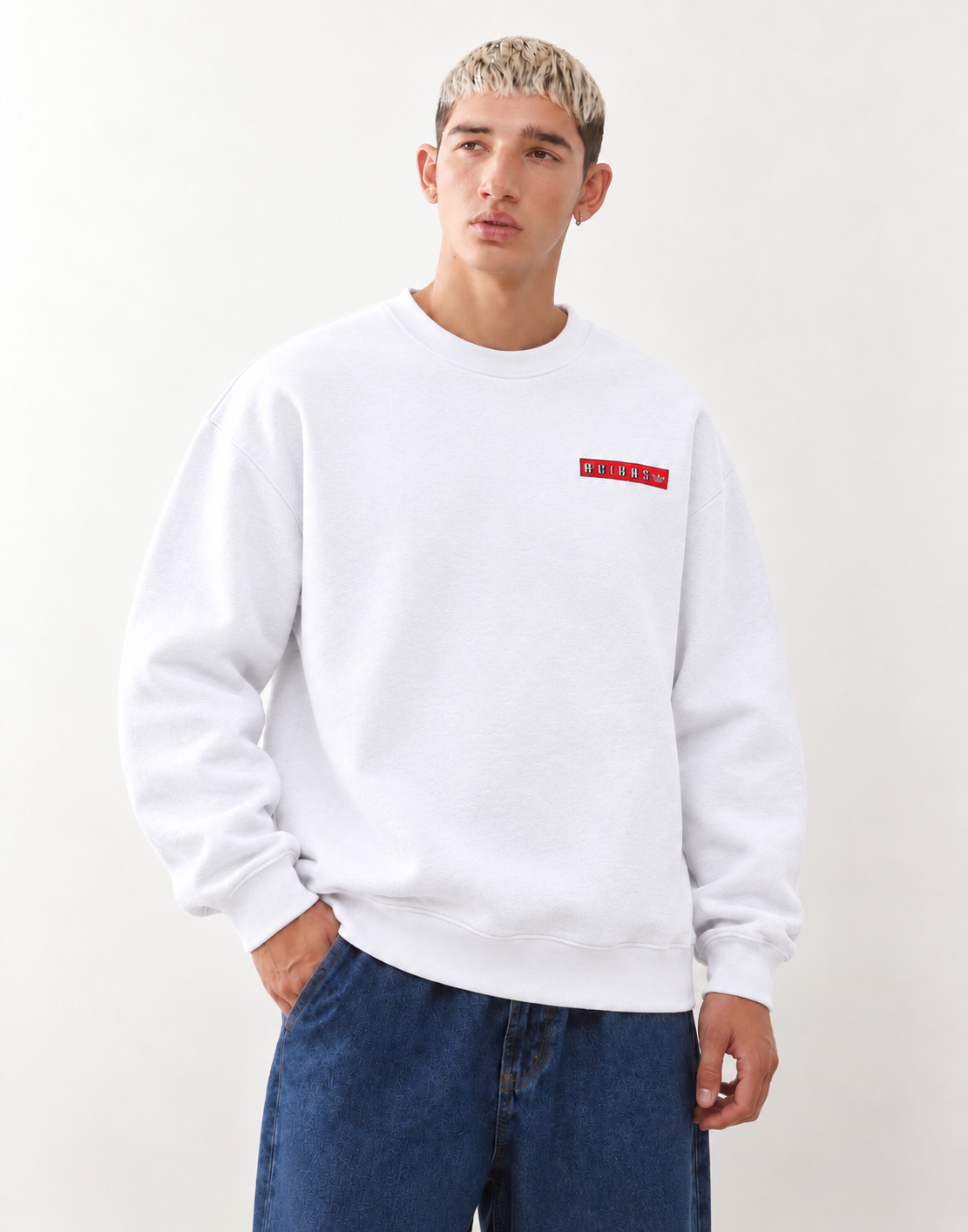adidas Originals Football Graphic Crewneck Sweatshirt – White
