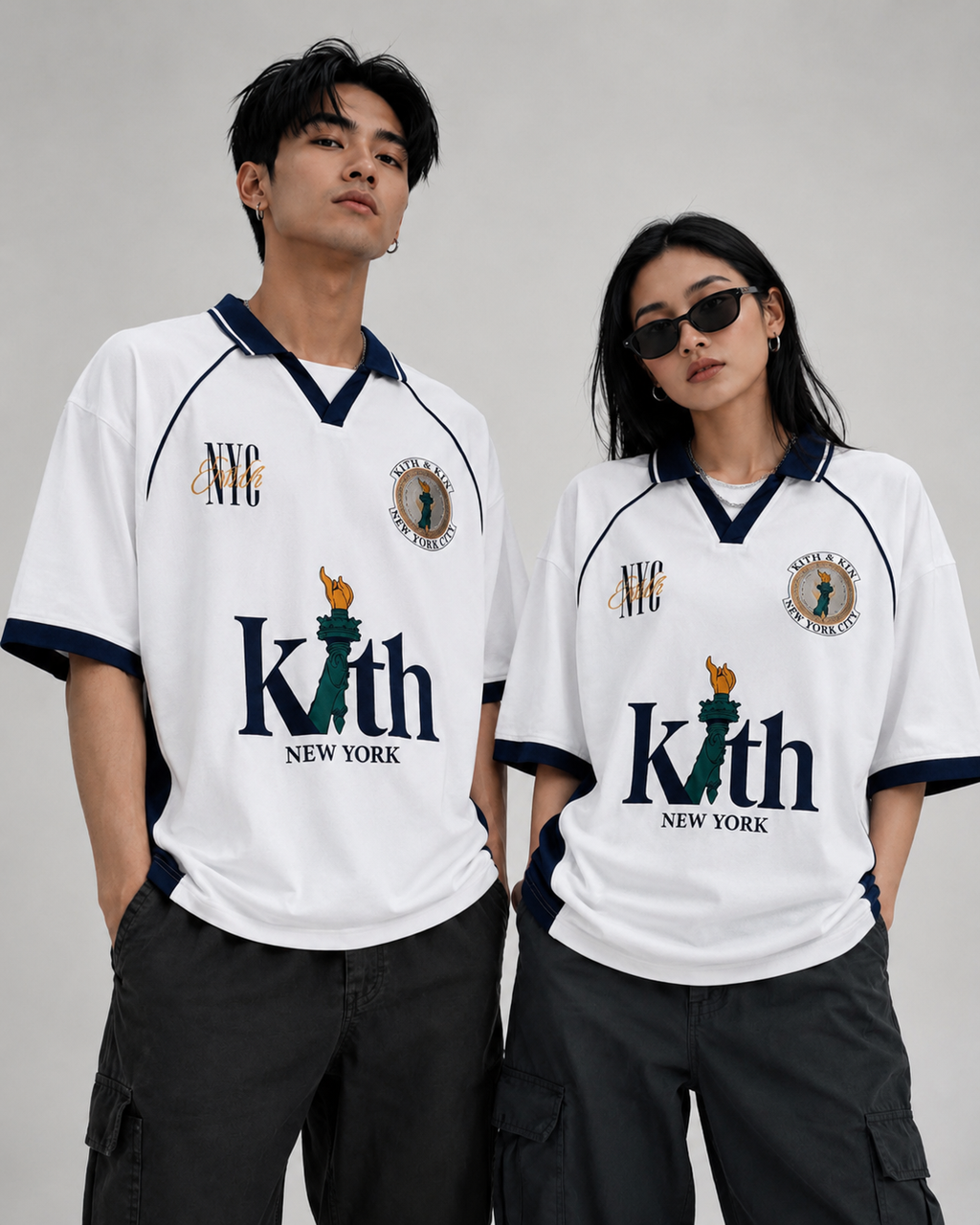 Kith NYC White Heritage Oversized Polo Jersey
