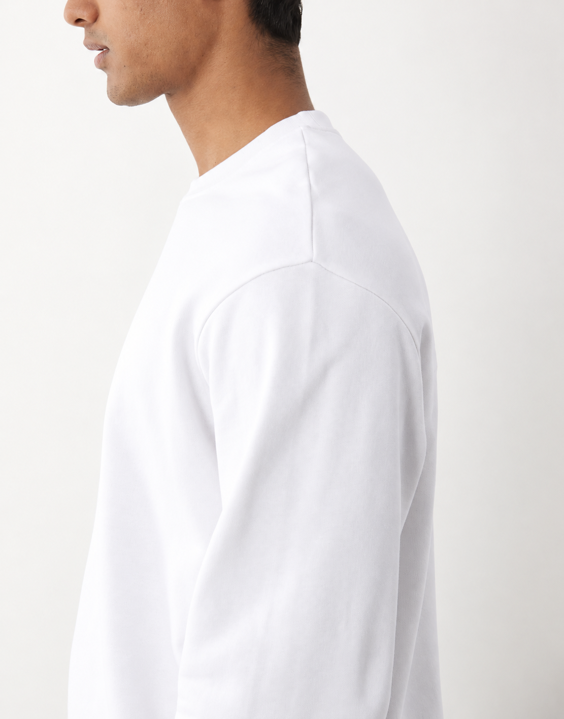 Armani Exchange Ivory Logo Crewneck Sweatshirt