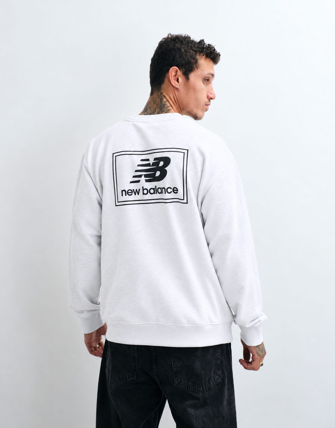 New Balance White Graphic Sweatshirt