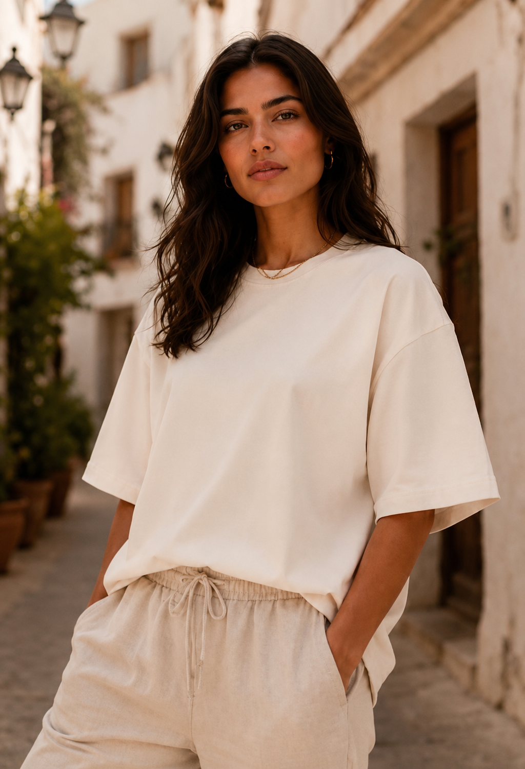 AMICI Essential Oversized T-Shirt – Cream