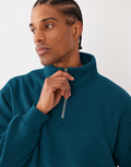 AMICI Petrol Blue Half-Zip Sweatshirt
