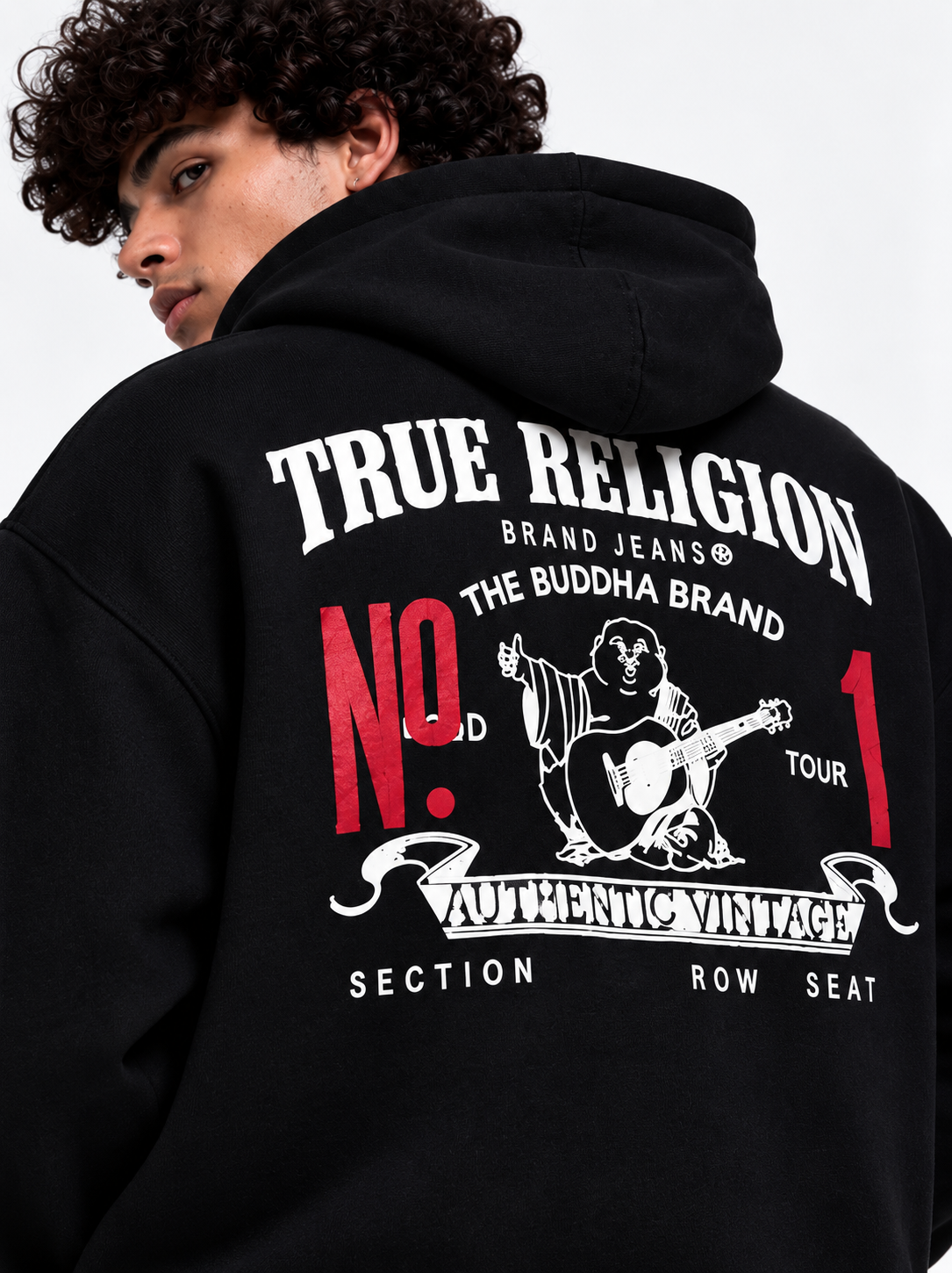 True Religion Black Graphic Hoodie