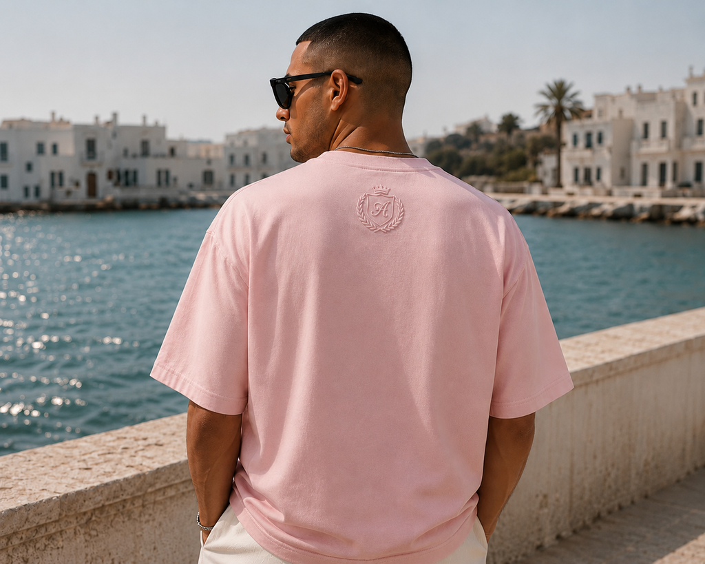 AMICI Baby Pink Oversized Tee – Summer Essentials Collection