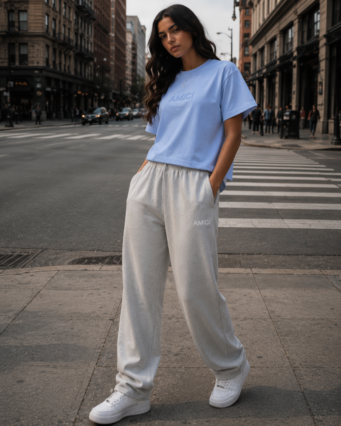 AMICI Premium Sweatpants – Heather Grey