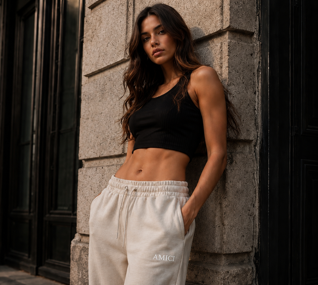 AMICI Premium Sweatpants – Cream