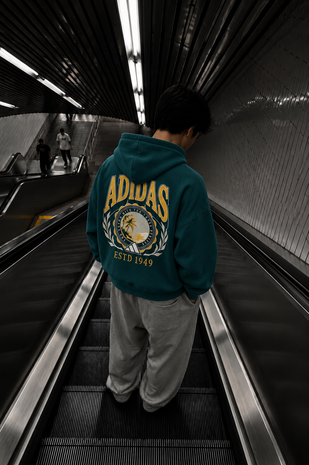 adidas Teal Graphic Hoodie – Heritage Collection