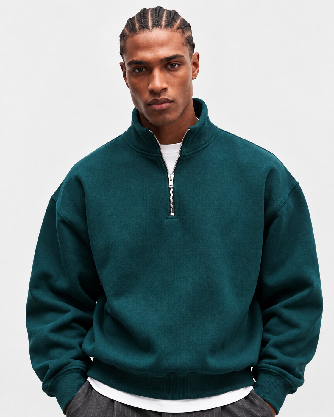 AMICI Petrol Half-Zip Sweatshirt