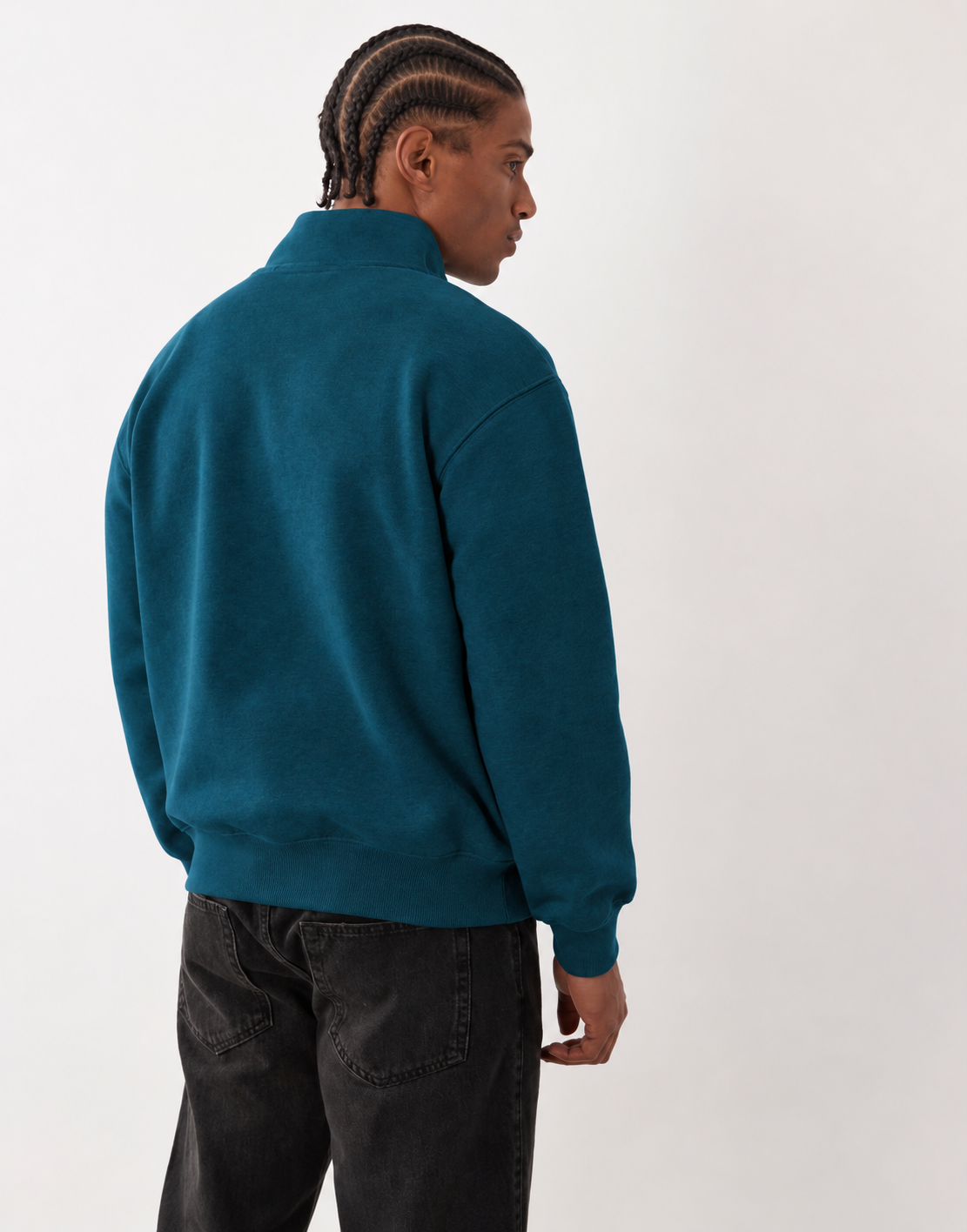 AMICI Petrol Blue Half-Zip Sweatshirt